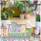 Easter Decorations Pastel Spring Table Decor Reversible Happy Easter Wooden Sign Farmhouse Hello Spring Tabletop Centerpiece for Home Tiered Tray Shelf Office Desk Mantel Rustic Decor